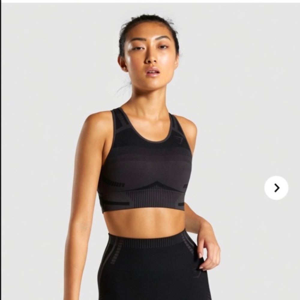 Gymshark Geo Seamless Sports Bra Black